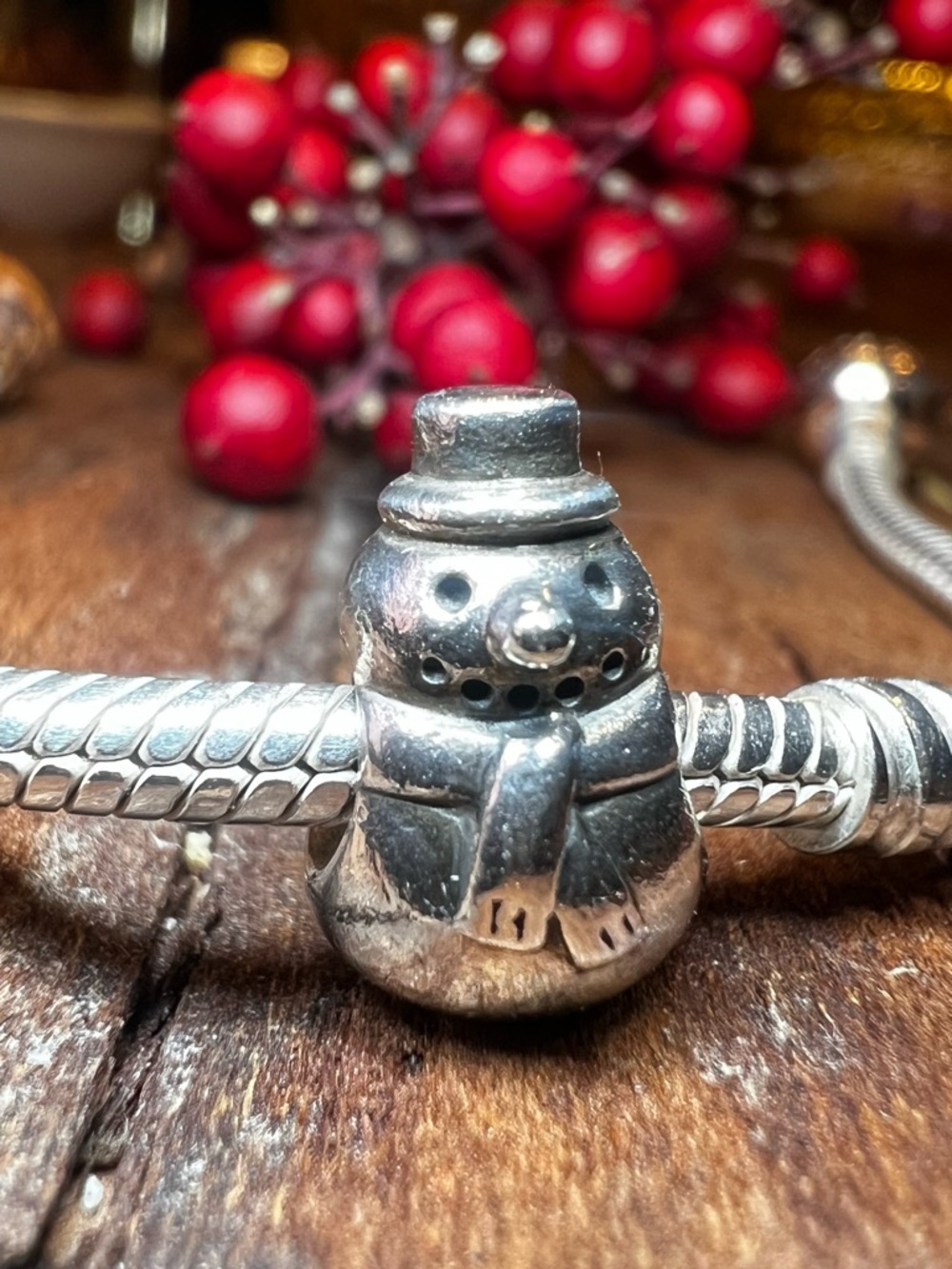 Authentic Pandora Charm Snowmen Snow Bead Winter Frozen Disney Sterling Silver